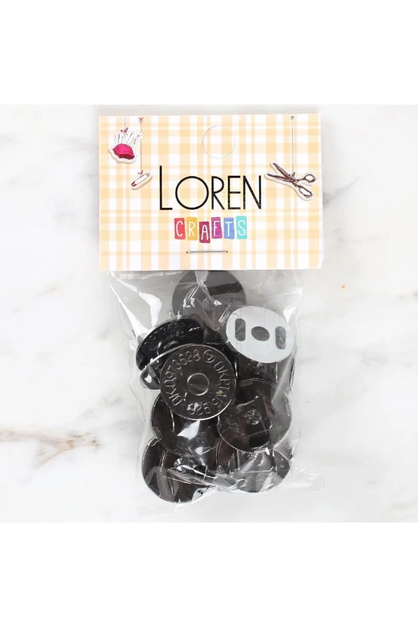 Loren Manyetik Antrasit Metal 5li Çıt Çıt