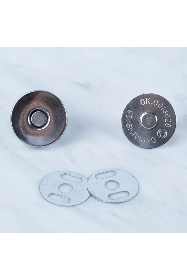 Loren Manyetik Gümüş Metal 5 li Çıt Çıt Set