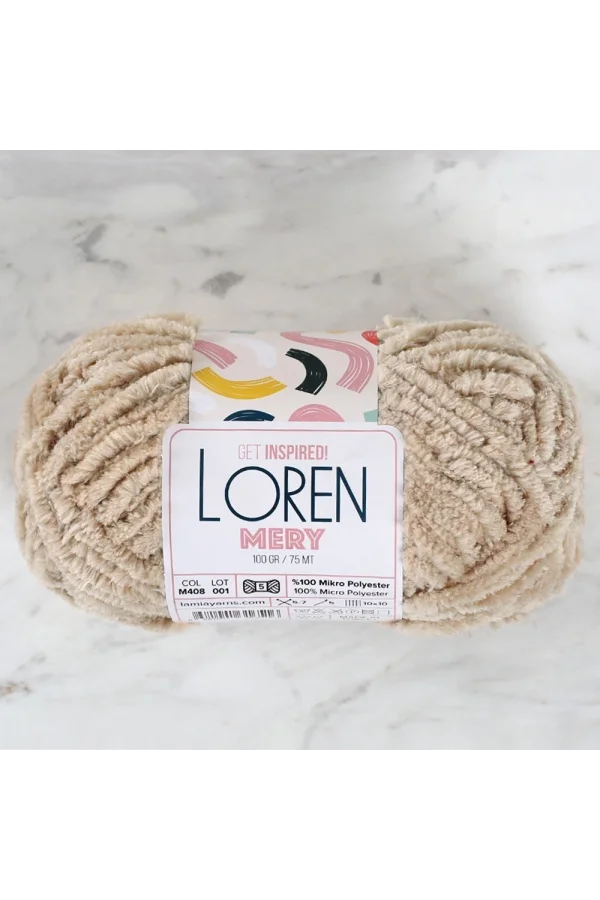 Loren Mery Bej El Örgü İpi - M408 - 34315