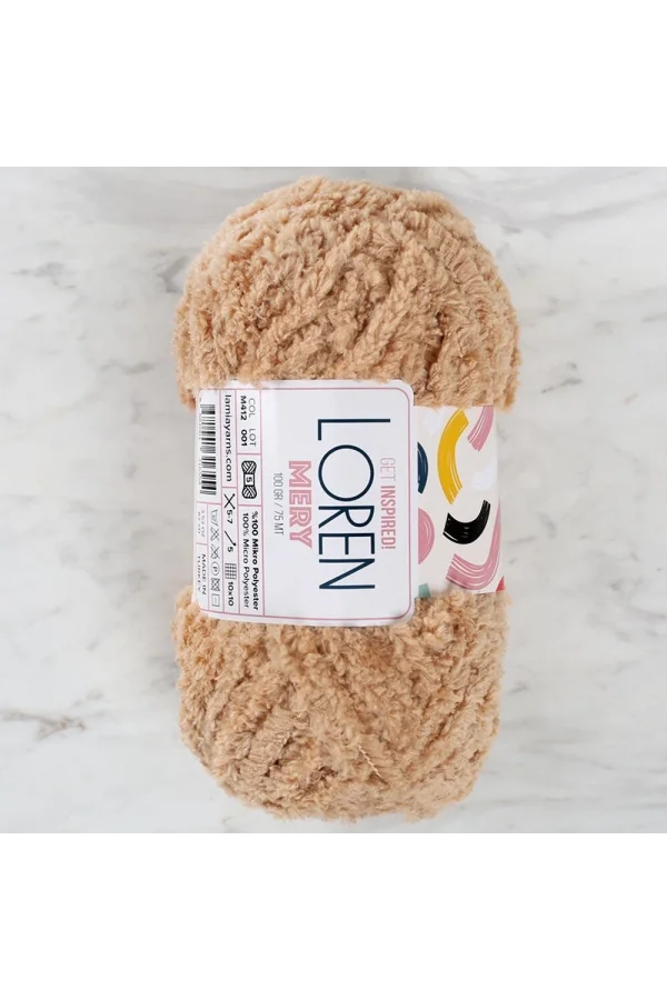 Loren Mery Bej El Örgü İpi - M412 - 34318