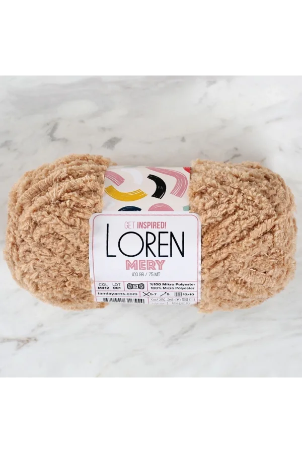 Loren Mery Bej El Örgü İpi - M412 - 34318