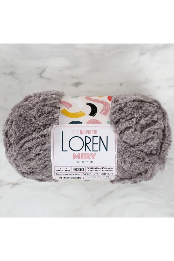Loren Mery Gri El Örgü İpi - M411 - 34317