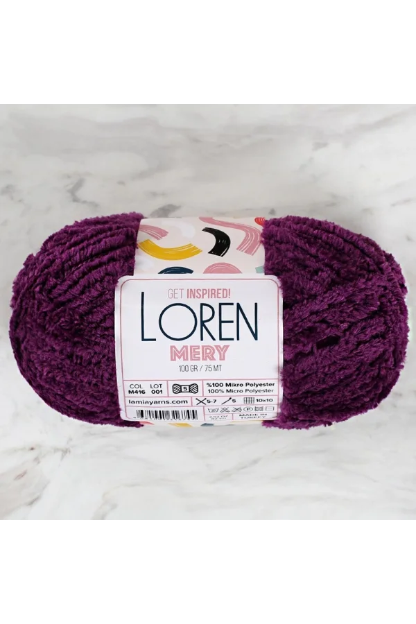 Loren Mery Mor El Örgü İpi - M416 - 34321