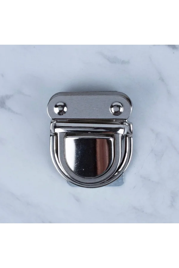 Loren Metal Çanta Kilidi Büyük Gümüş