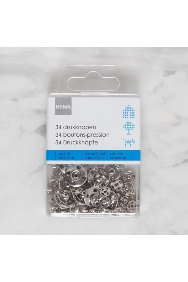 Loren Metal Çıt Çıt - 34 lü Gümüş