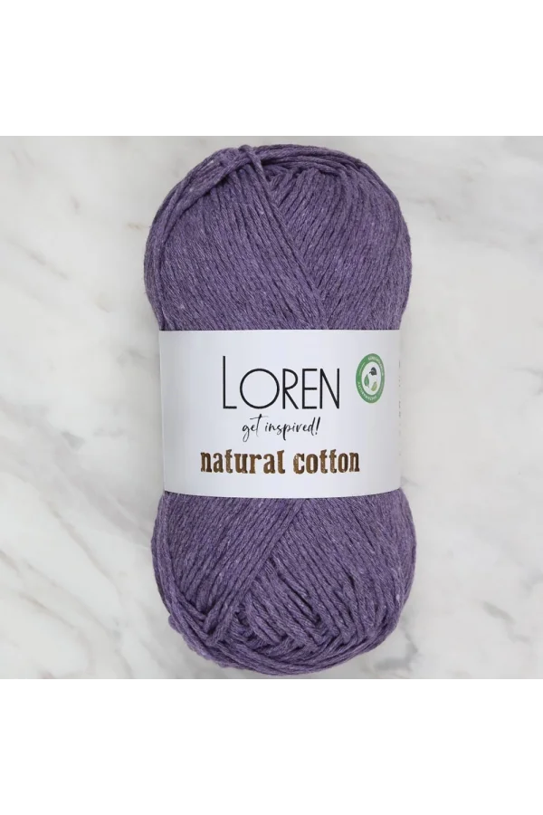 Loren Natural Cotton Mor El Örgü İpi - R093
