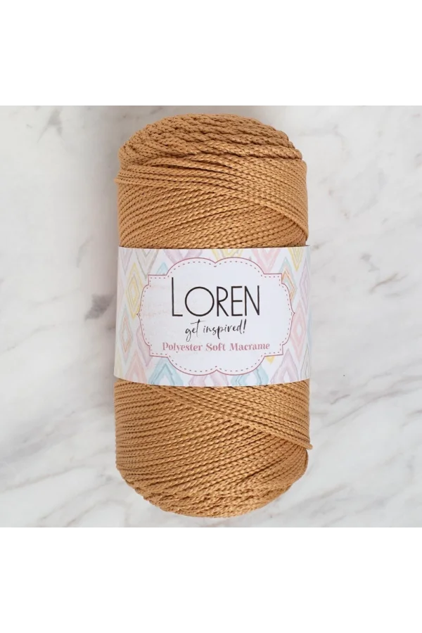 Loren Polyester Soft Macrame Bej El Örgü İpi - LM031 - 34437