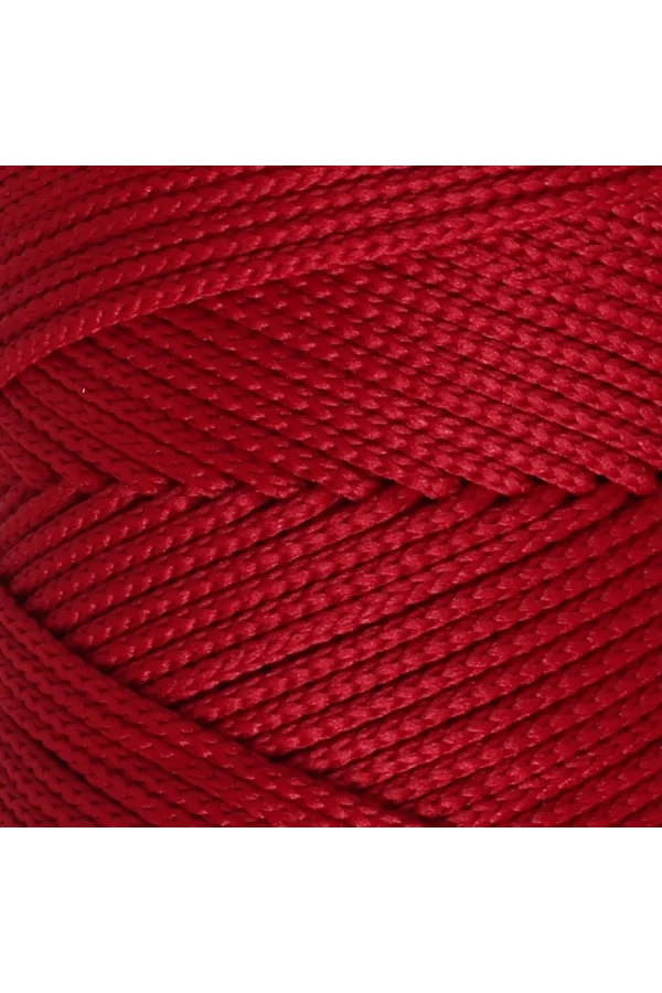 Loren Polyester Soft Macrame Koyu Kırmızı El Örgü İpi - LM020 - 34433
