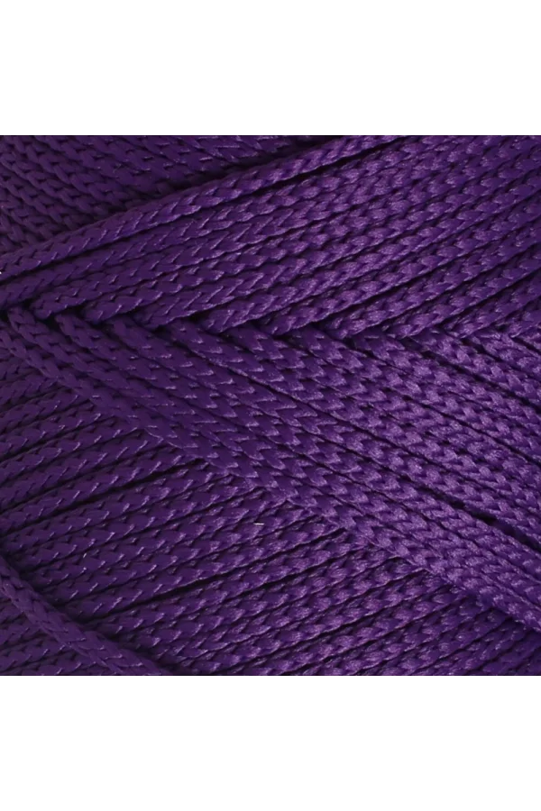 Loren Polyester Soft Macrame Koyu Mor El Örgü İpi - LM037 - 34442