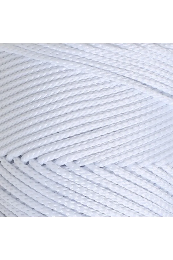 Loren Polyester Soft Macrame Optik Beyaz El Örgü İpi - LM001 - 34426