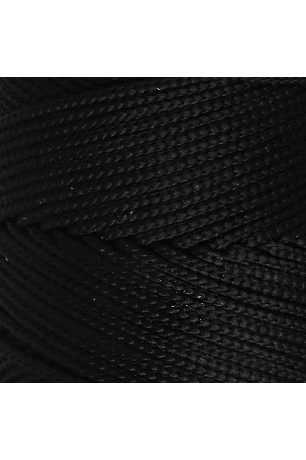 Loren Polyester Soft Macrame Siyah El Örgü İpi - LM040 - 34445