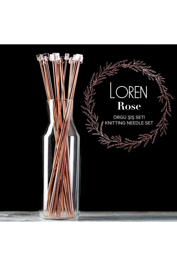 Loren Rose 35cm Örgü Şişi Seti