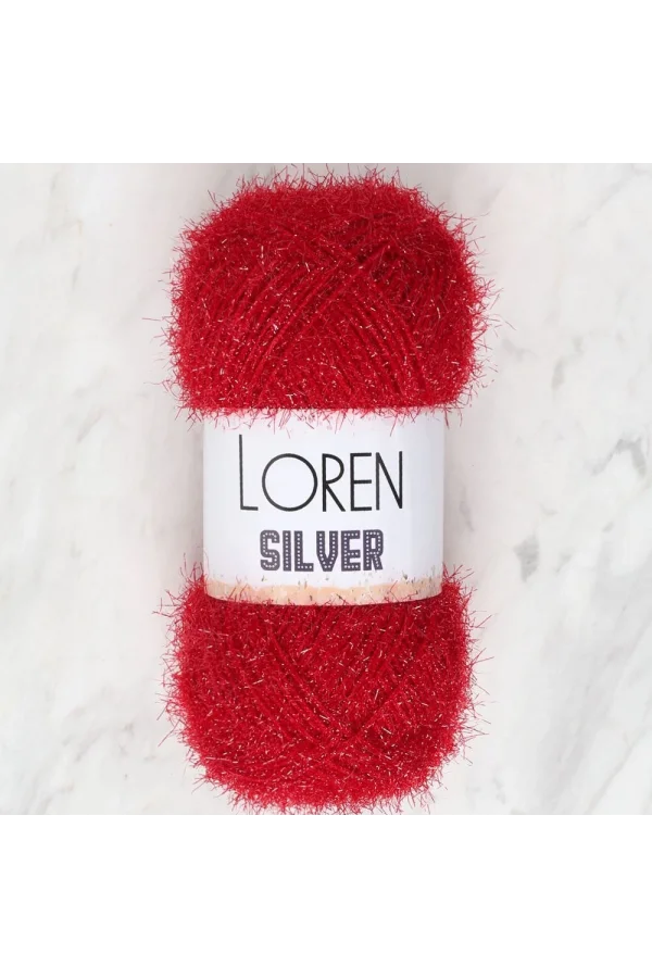 Loren Silver Bordo El Örgü İpi - RS0024 - 34088