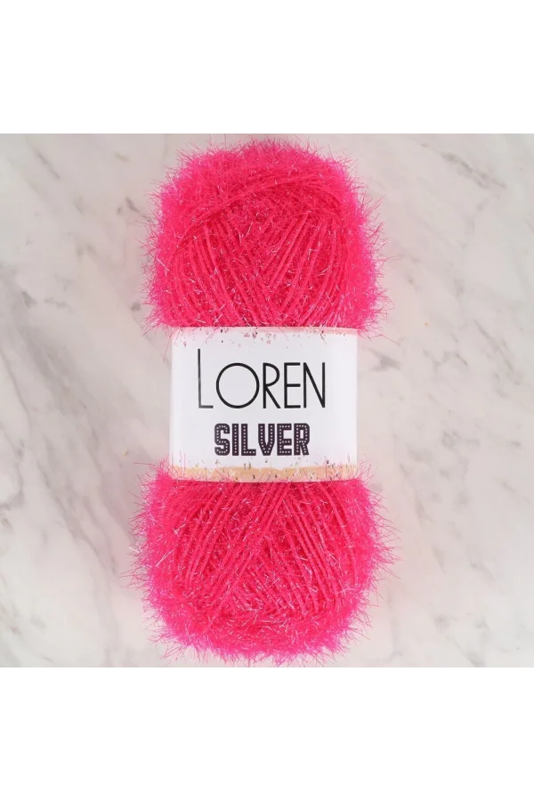 Loren Silver Fuşya El Örgü İpi - RS0021 - 34077