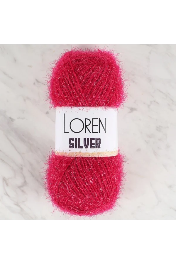 Loren Silver Fuşya El Örgü İpi - RS0022 - 34078