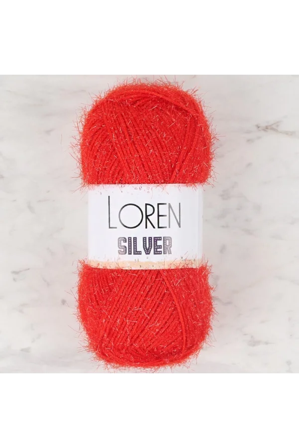 Loren Silver Kırmızı El Örgü İpi - RS0025 - 34087