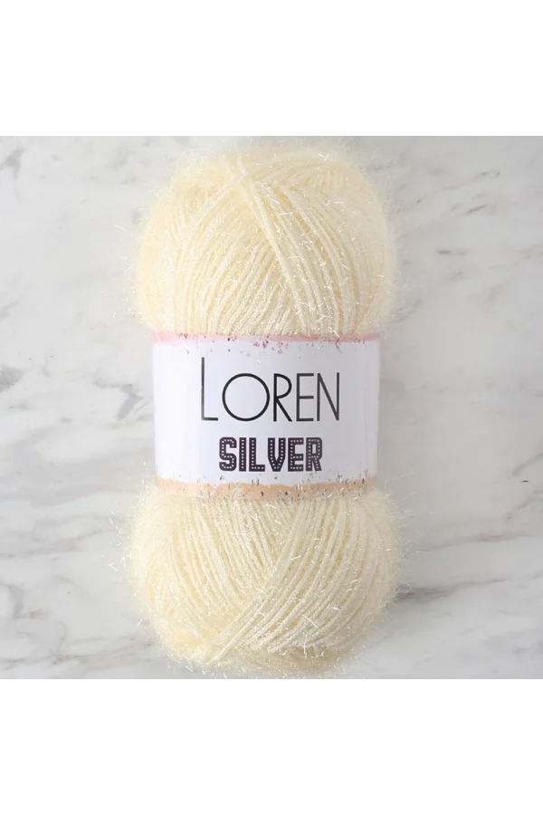 LOREN SILVER KREM EL ÖRGÜ İPİ - RS0065 - 34071
