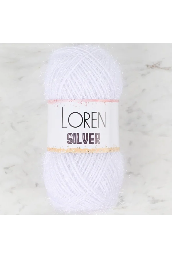 Loren Silver optik Beyaz El Örgü İpi - RS-Optik - 34068