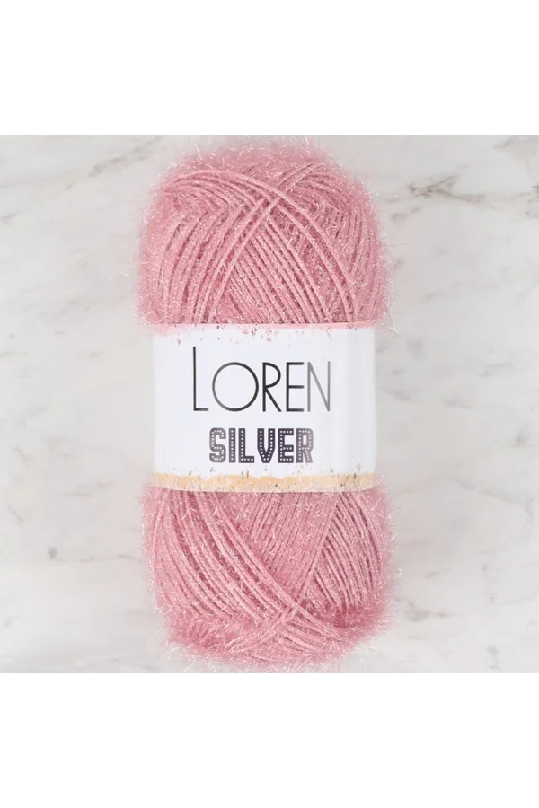 Loren Silver Pembe El Örgü İpi - RS0038 - 34080