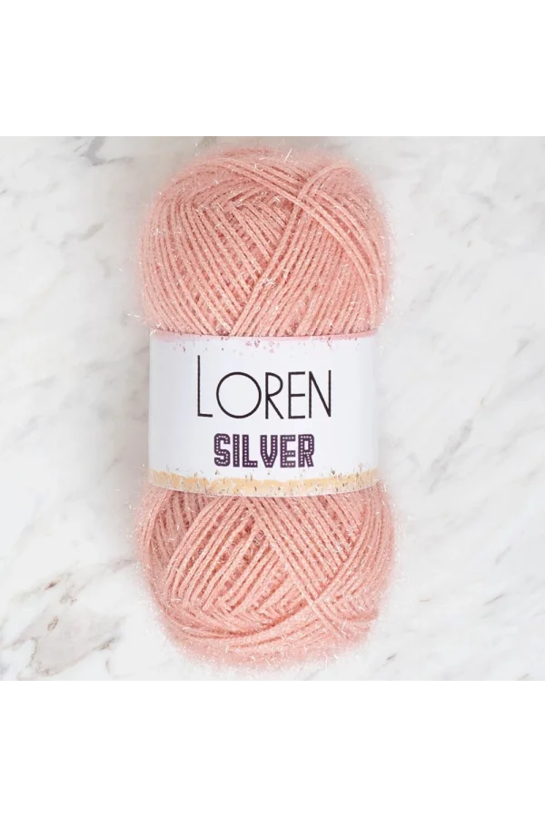 Loren Silver Pudra Pembe El Örgü İpi - RS0040 - 34079