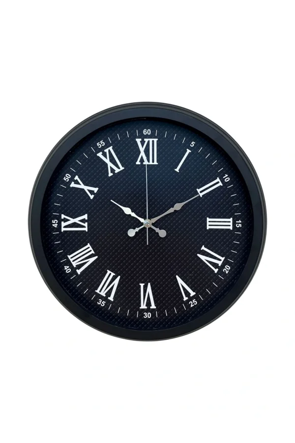 Luxury Black 40 Cm Metal Duvar Saati