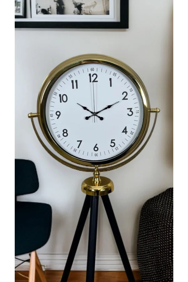 Luxury Gold Tripod Ayaklı Saat