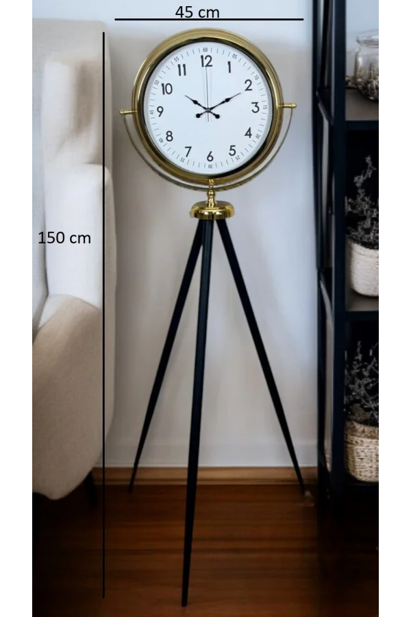Luxury Gold Tripod Ayaklı Saat