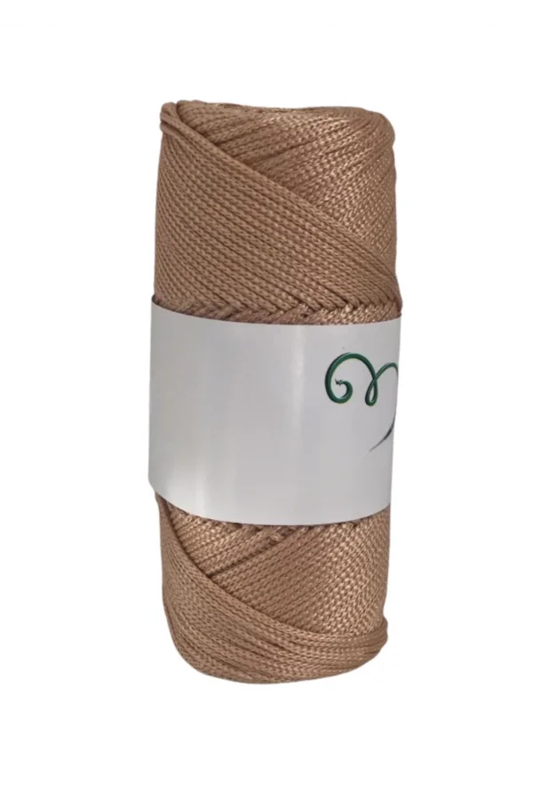 Makrome İpi 3mm Polyester Açık Karamel