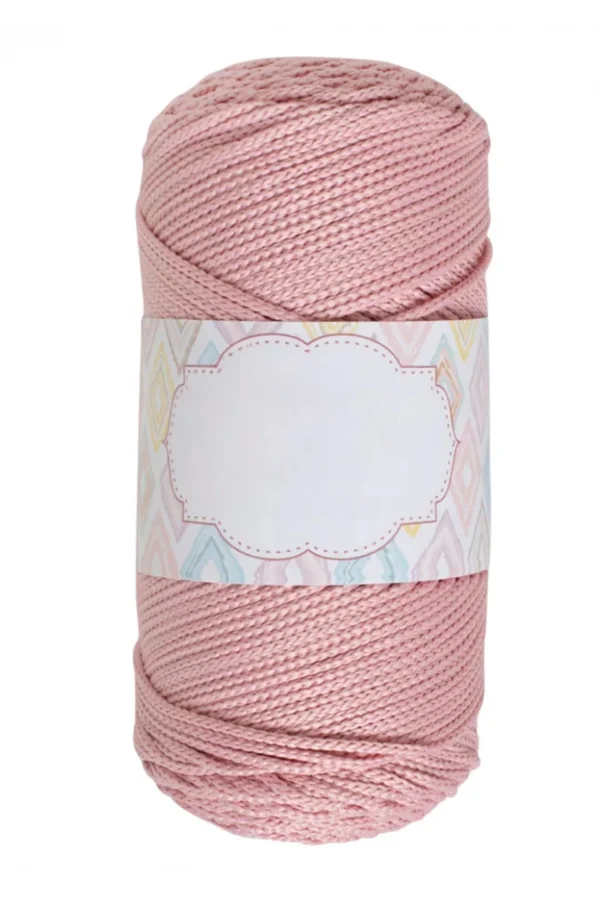 Makrome İpi 3mm Polyester Açık Pembe