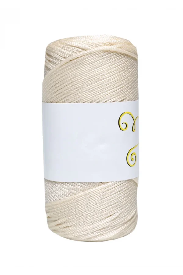 Makrome İpi 3mm  Polyester Ekru