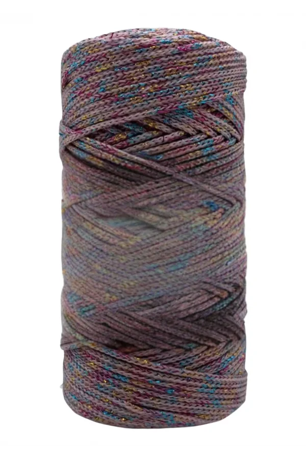 Makrome İpi 3mm Polyester Gri Simli