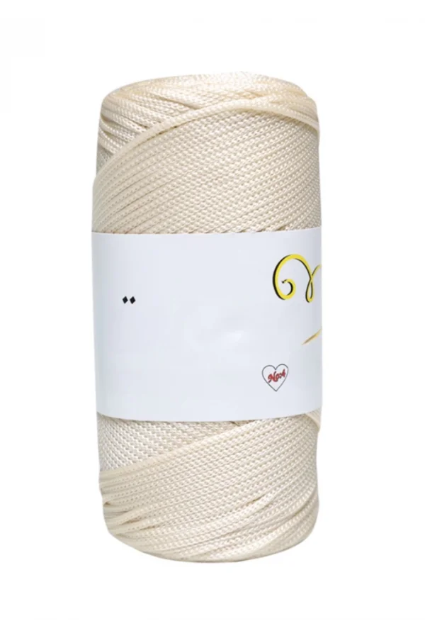Makrome İpi 3mm Polyester  Krem