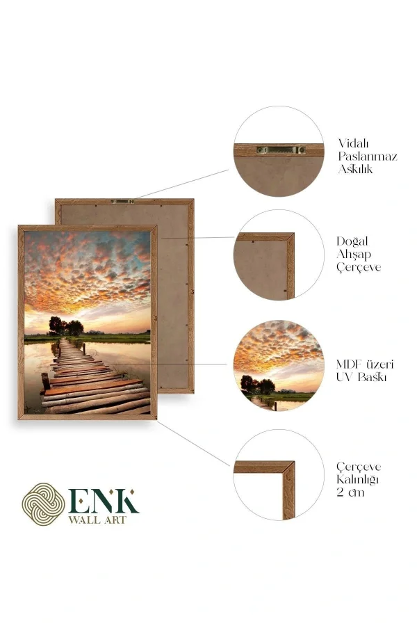 Manzara Doğa Ahşap Çerçeveli Tablo