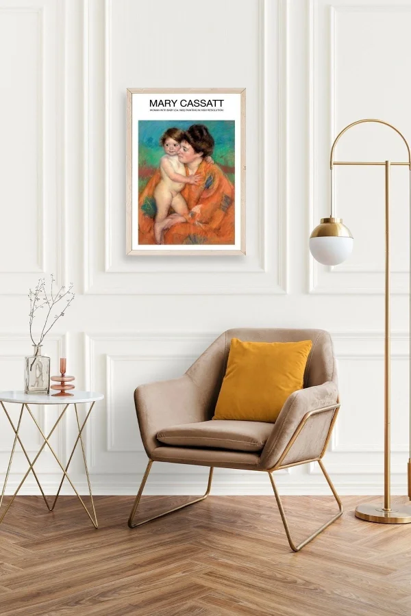 Mary Cassatt Ahşap Çerçeveli Tablo