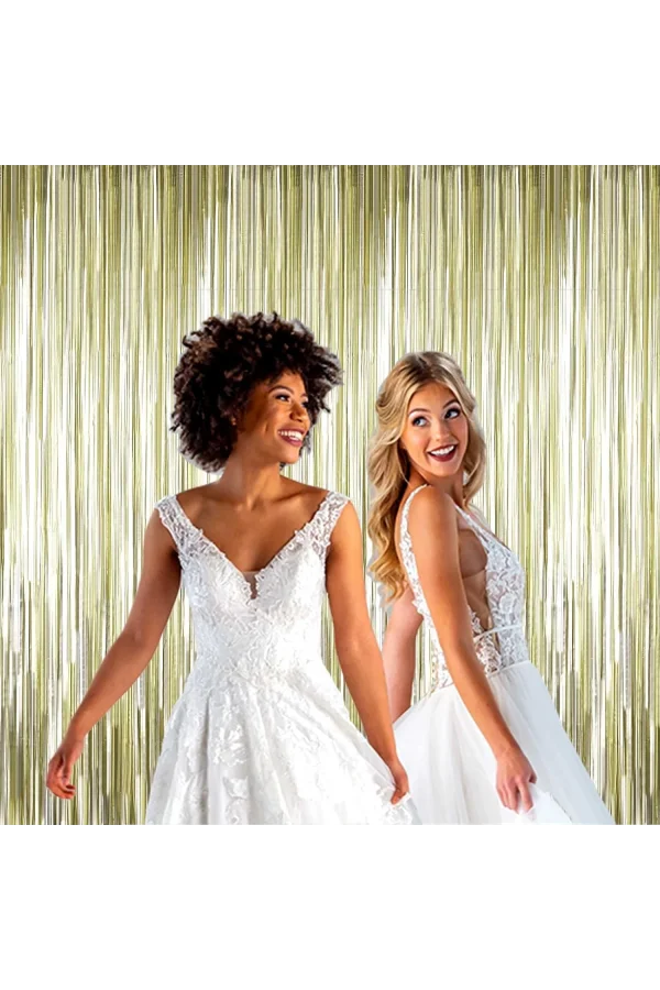 Mat Altın Püsküllü Kapı Perdesi