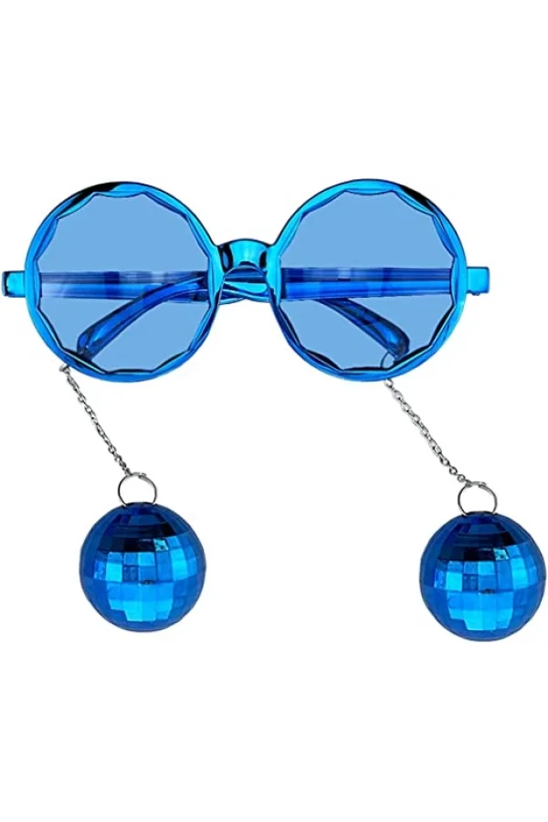Mavi Disko Toplu Küpeli Parti Gözlüğü