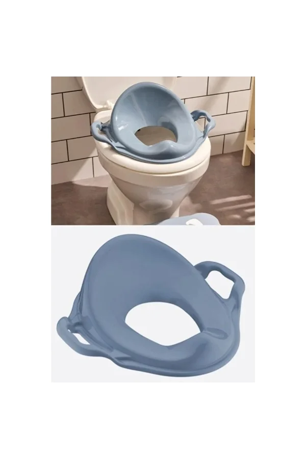 Mavi Kulplu Çocuk Klozet Adaptörü