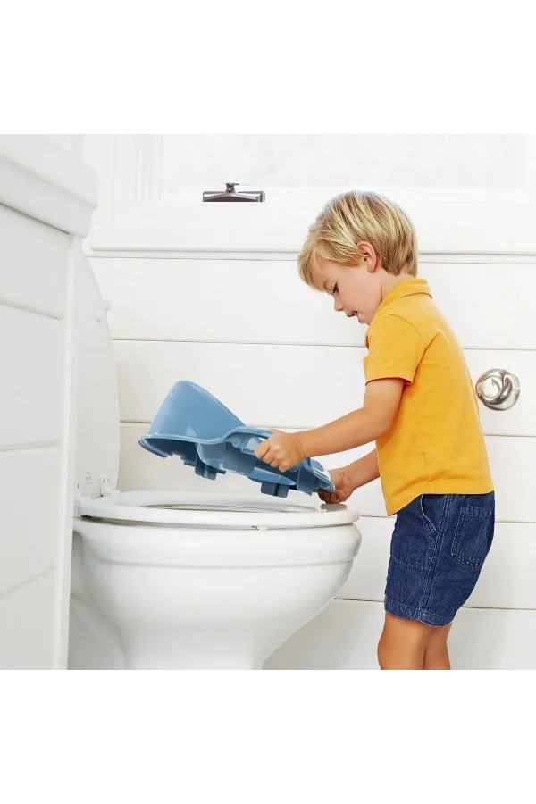Mavi Kulplu Çocuk Klozet Adaptörü