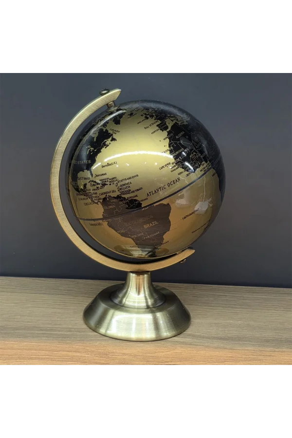 Metal Ayaklı Gold Dünya Küresi