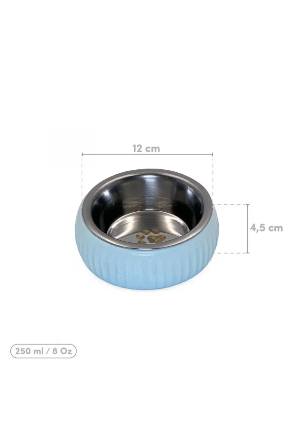 Mikopet Organik Seramik Mama Kabı Mavi