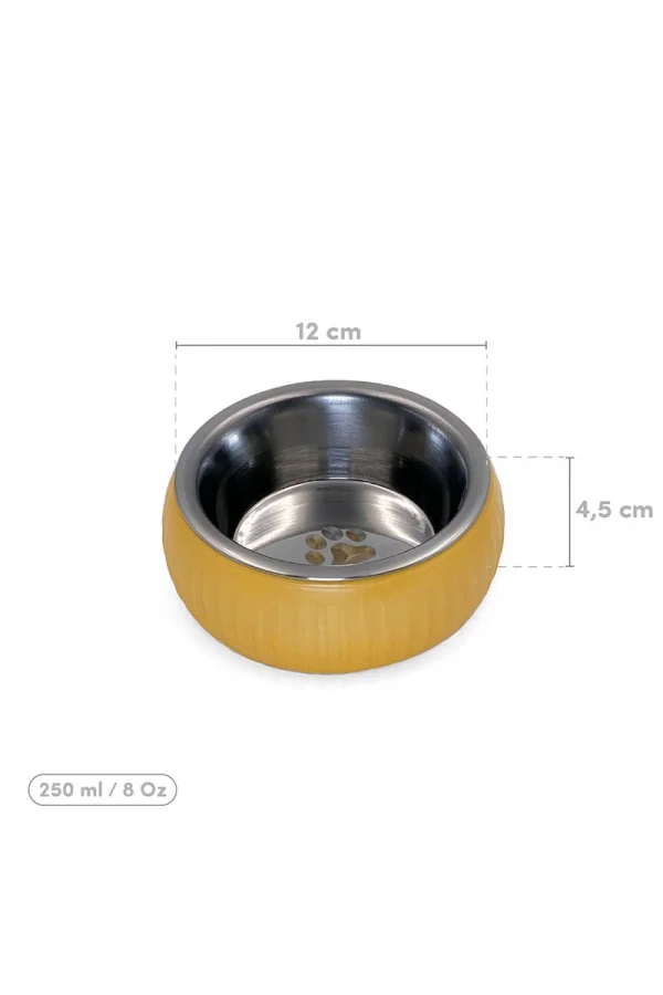 Mikopet Organik Seramik Mama Kabı Sarı