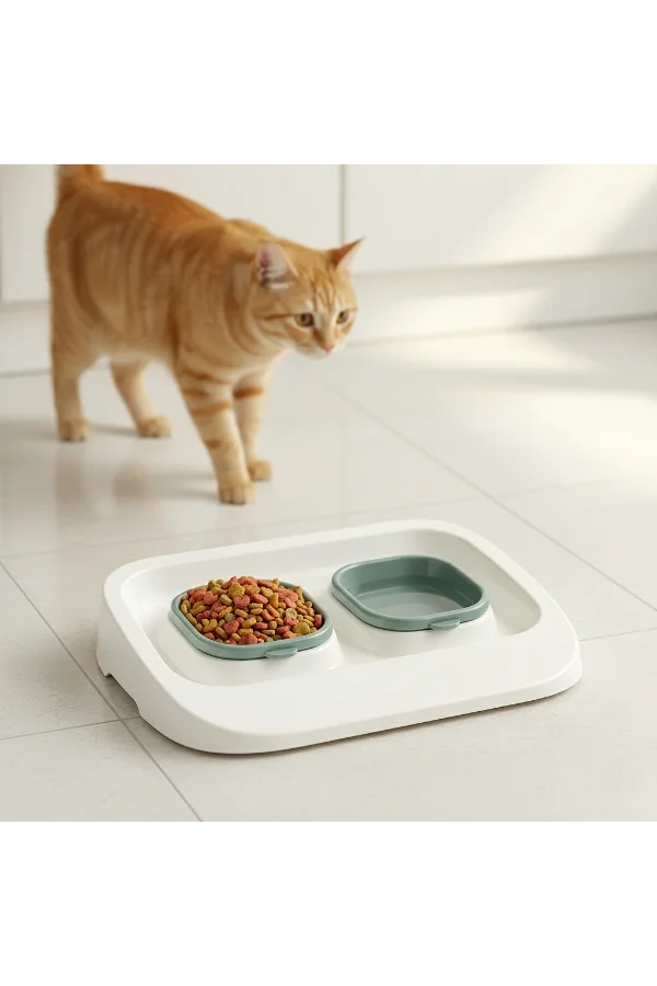 Mikopet Yeşil 2si 1 Arada Mama Ve Su Kabı