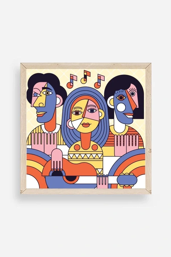 Modern Ahşap Çerçeveli Tablo