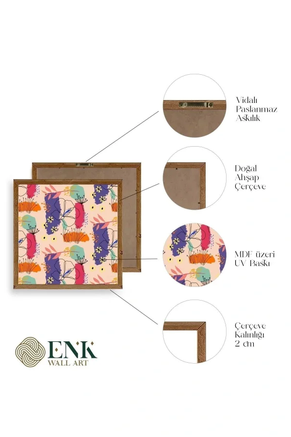 Modern Ahşap Çerçeveli Tablo