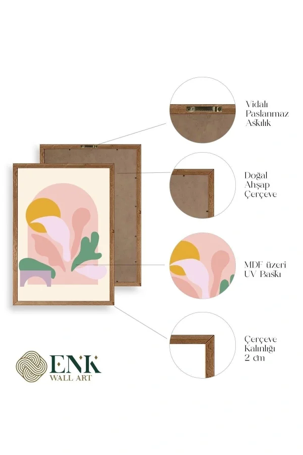 Modern Ahşap Çerçeveli Tablo