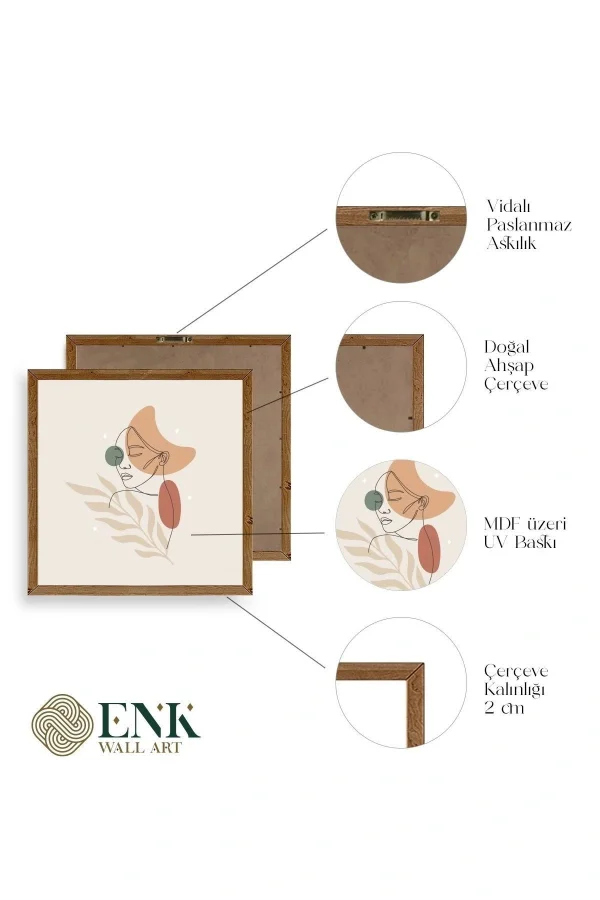 Modern Ahşap Çerçeveli Tablo