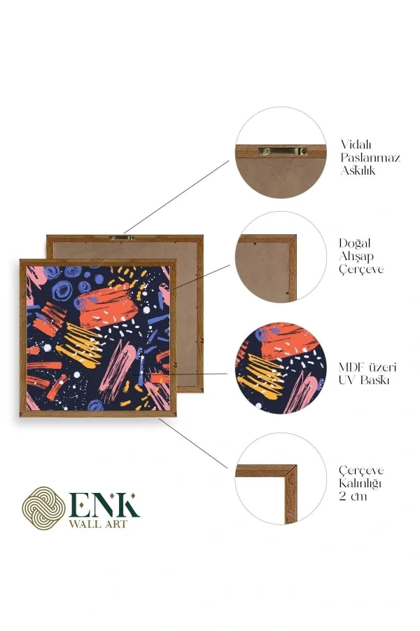 Modern Ahşap Çerçeveli Tablo