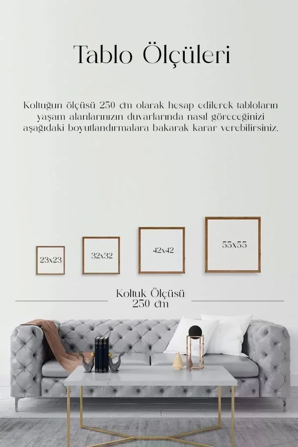Modern Ahşap Çerçeveli Tablo