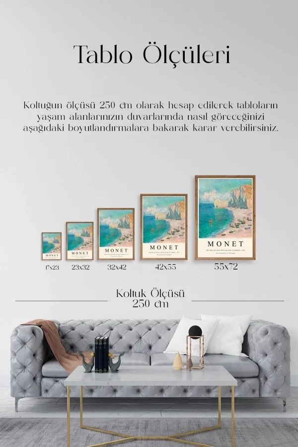 Monet Ahşap Çerçeveli Tablo