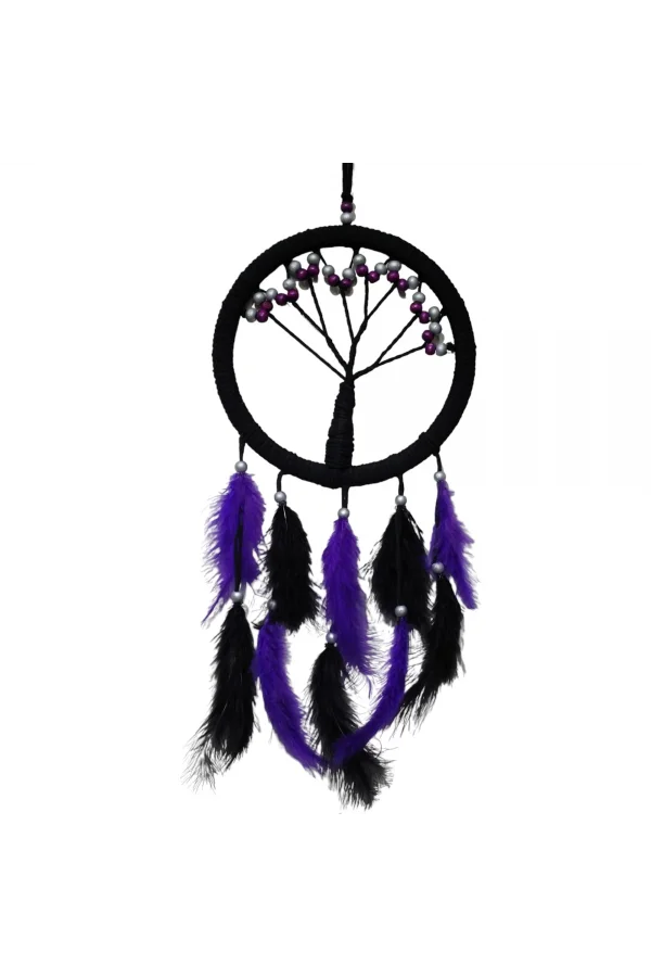 Mor İncili Hayat Ağacı Dream Catcher